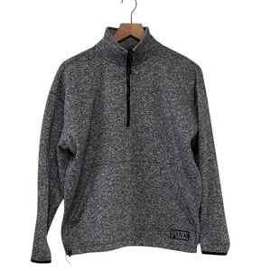 Victorias Secret PINK Oversized Gray Quarter Zip Gray Sweater